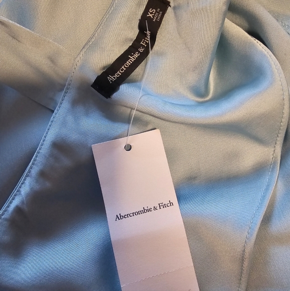 Abercrombie One-Shoulder Satin Knotted Midi Dress nwt XS - Picture 5 of 14